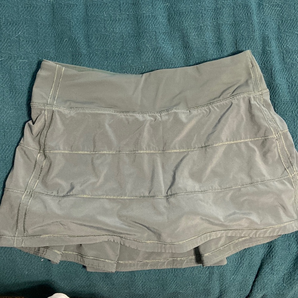 lululemon green pace rival mid rise skirt